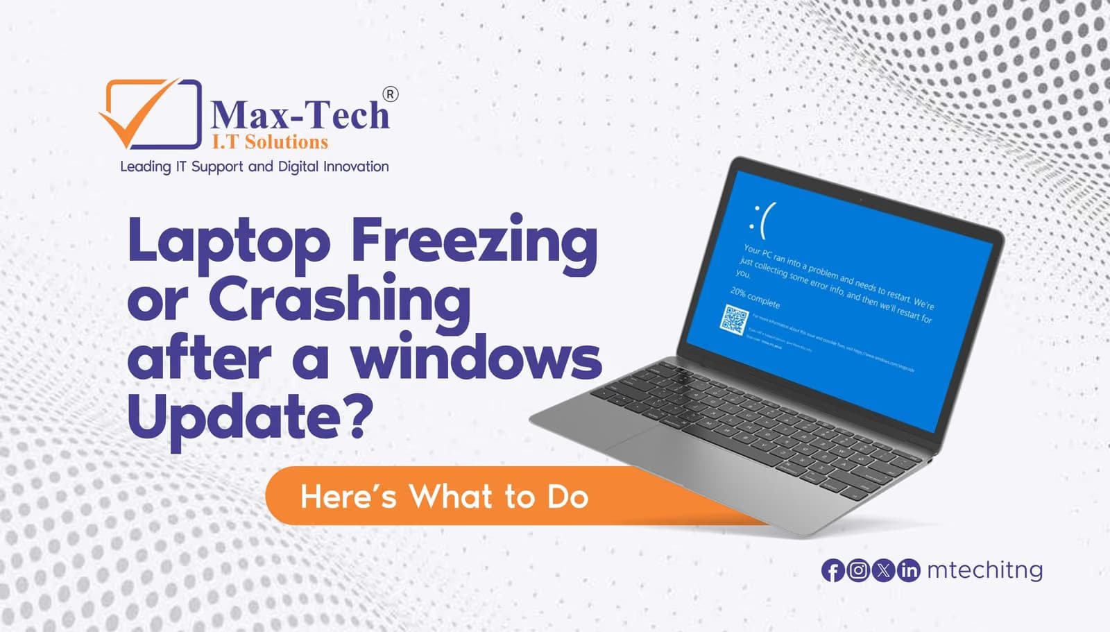 Laptop Freezing or Crashing After a Windows Update? Here’s What to Do.