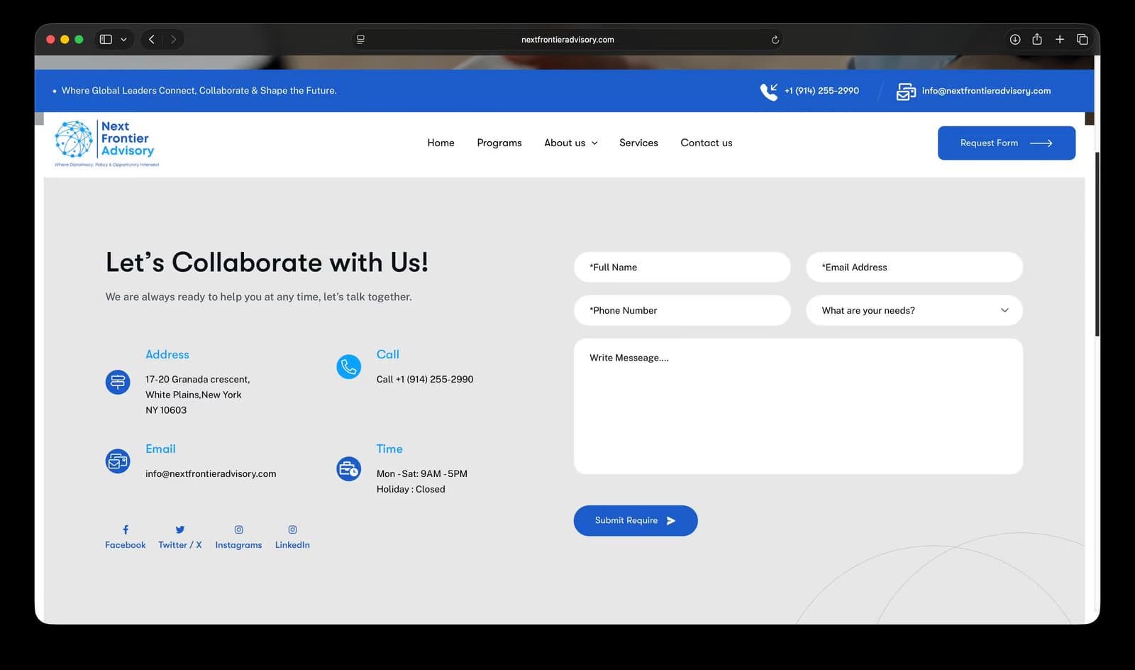 Advisory Website screenshot 4