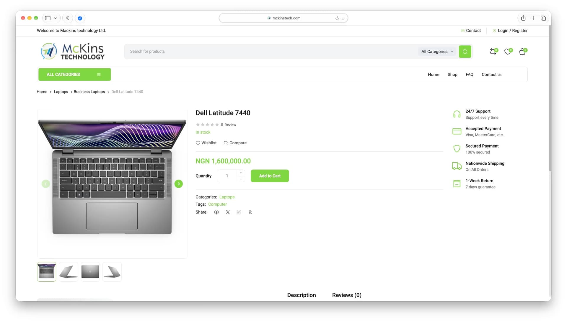 E-Commerce Website screenshot 2