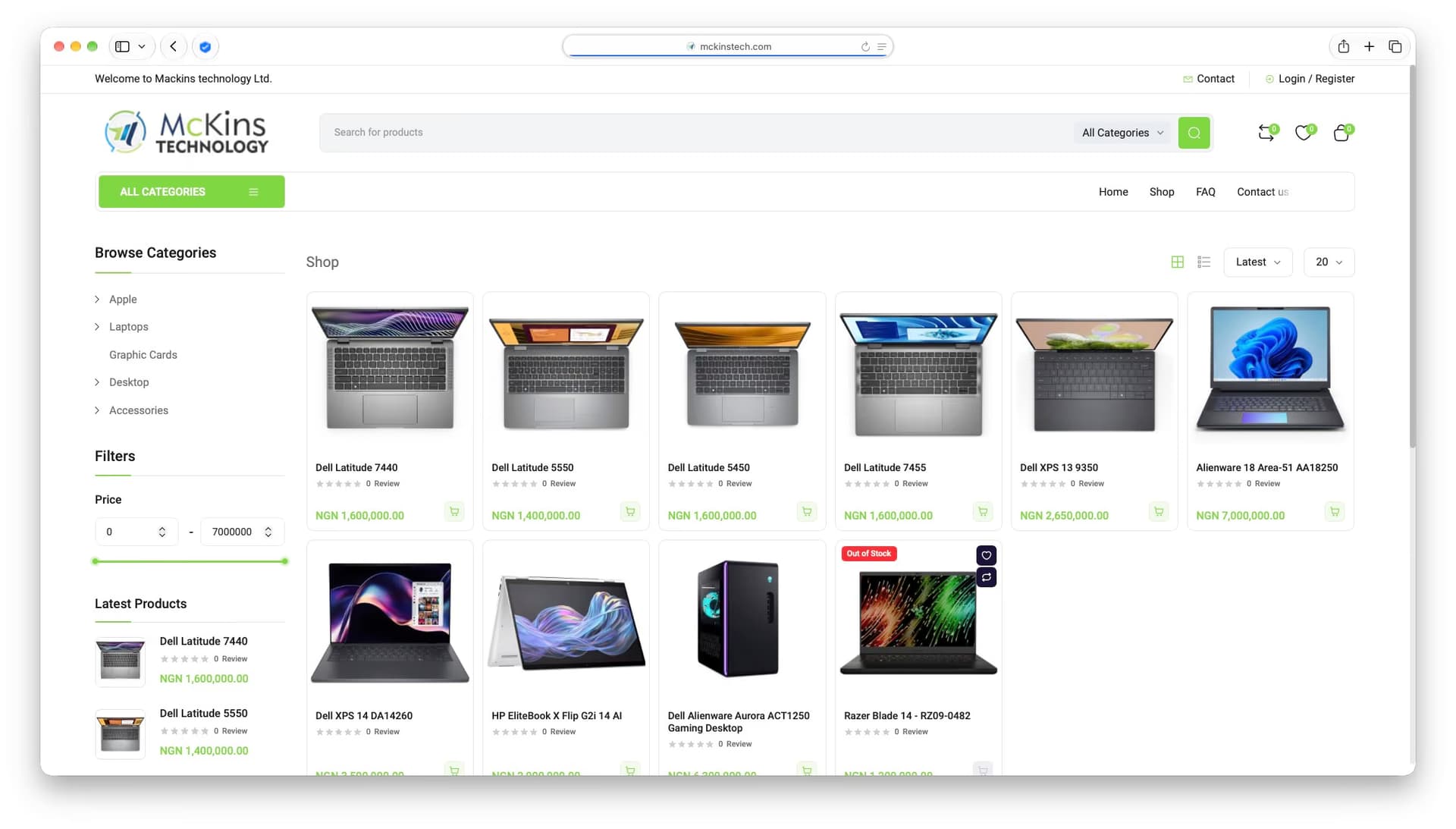 E-Commerce Website screenshot 1