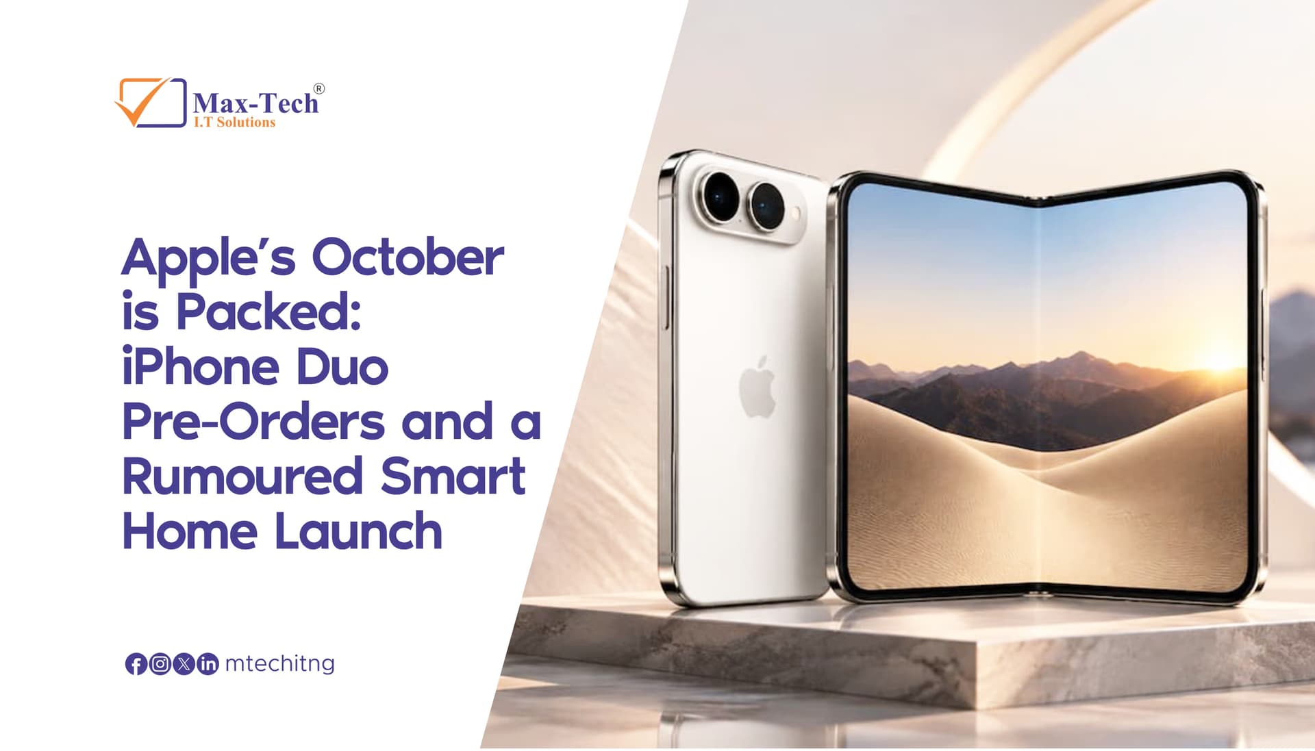 Apple's October Is Packed: iPhone Duo Pre-Orders and a Rumored Smart Home Launch.