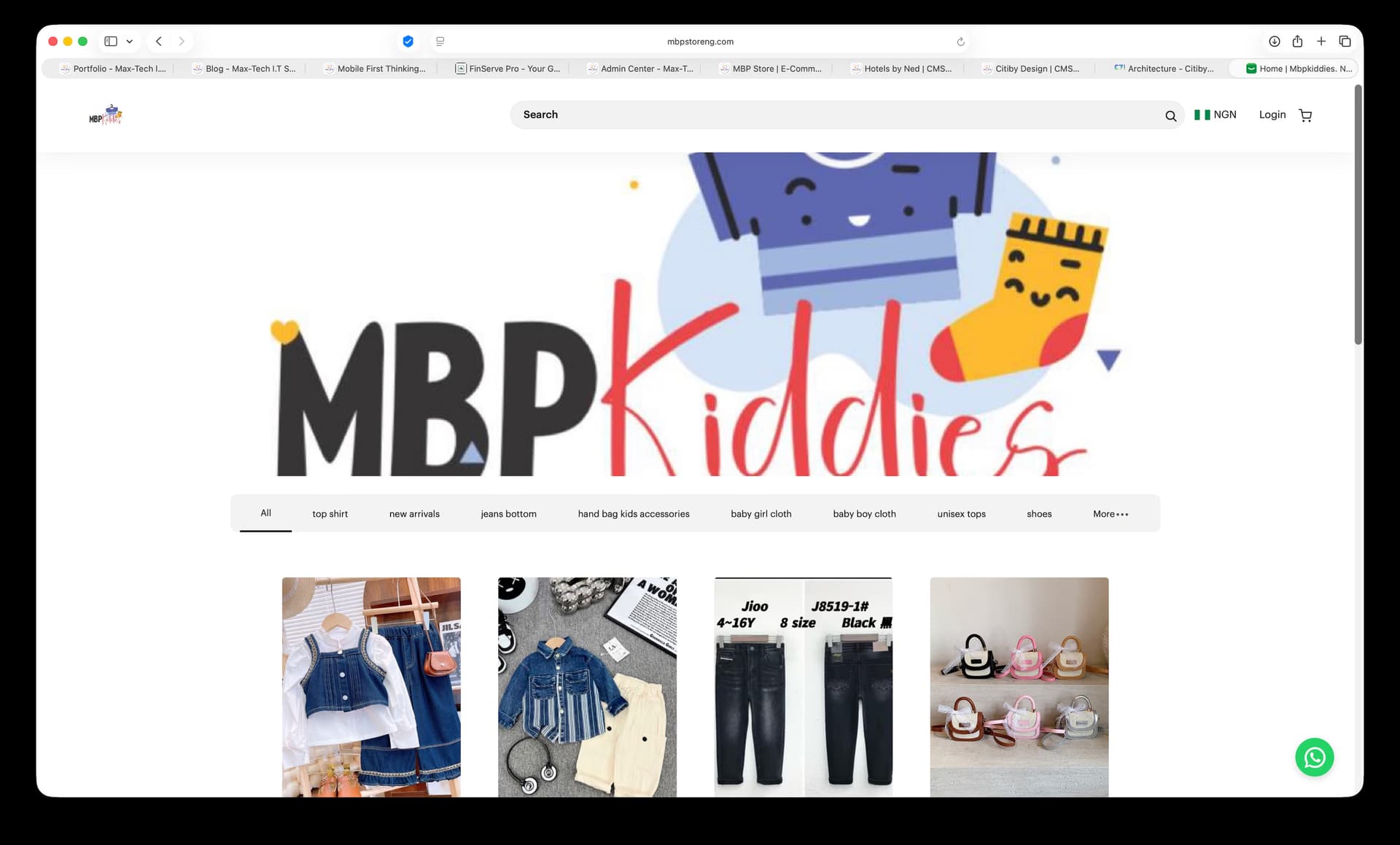 Children’s Wear Website