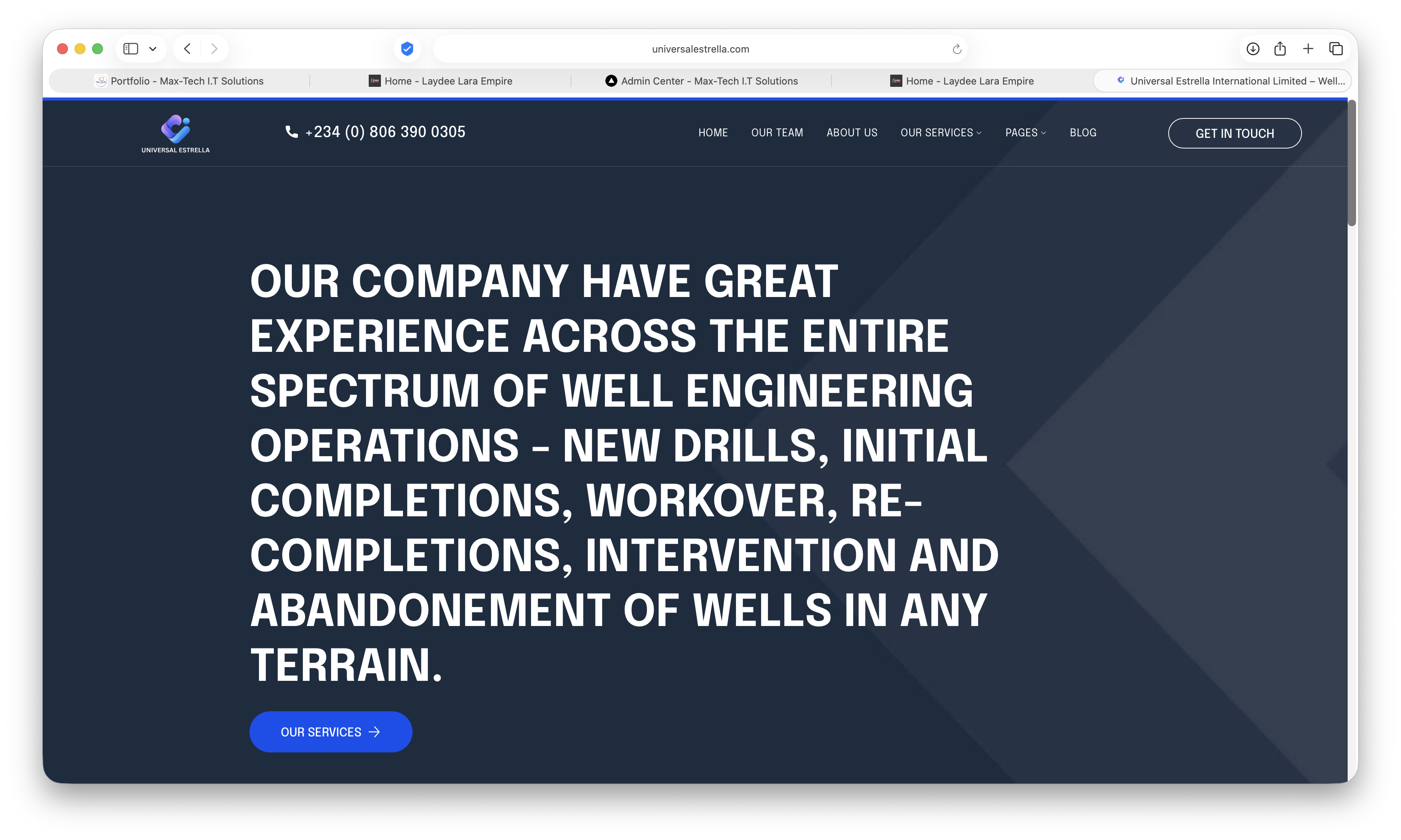 Oil & Gas Firm Website
