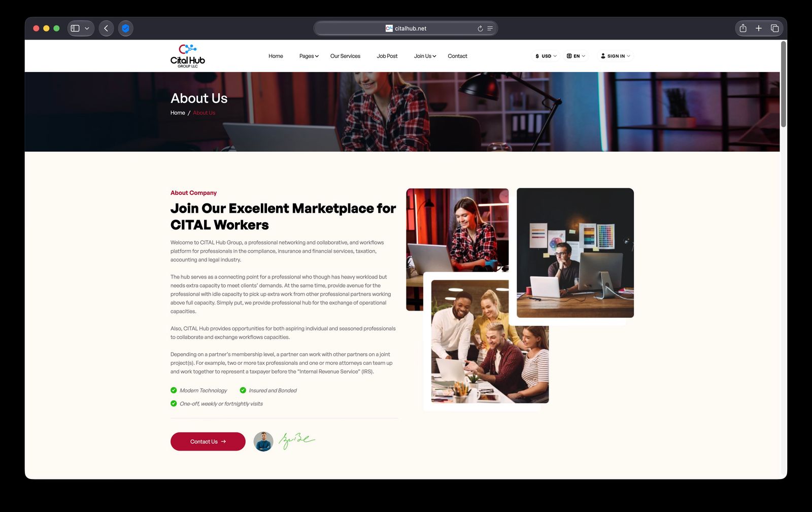 Networking Website screenshot 1